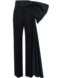 Alexander McQueen - Bow-detail Tailored Trousers - Lyst
