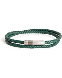 Tateossian - Leather And Sterling Silver Pelle Bracelet - Lyst