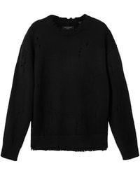 AllSaints - Cotton Distressed Wolf Sweater - Lyst