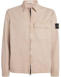 Stone Island - Organic Cotton Canvas Jacket - Lyst