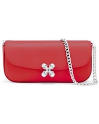 McQueen - Small Leather Skull Flower Cross-Body Bag - Lyst