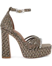 Kurt Geiger - Crystal Strap Platform Sandals - Lyst