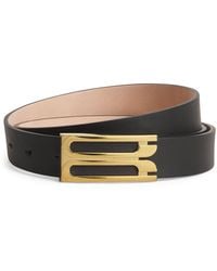 Victoria Beckham - Leather B-Buckle Belt - Lyst