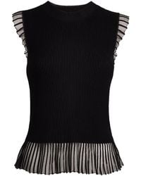 Claudie Pierlot - Knit Ruffle Top - Lyst