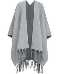 Brunello Cucinelli - Wool-Cashmere Reversible Poncho - Lyst