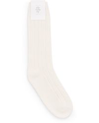 Eleventy - Wool-Cashmere Blend Ribbed Socks - Lyst