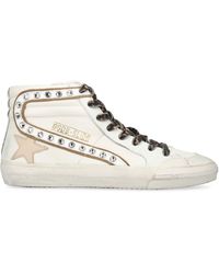 Golden Goose - Leather Slide High-top Sneakers - Lyst