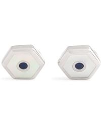 Deakin & Francis - Sterling, Sapphire And Mother-Of-Pearl Cufflinks - Lyst