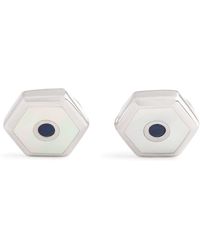 Deakin & Francis - Sterling, Sapphire And Mother-Of-Pearl Cufflinks - Lyst