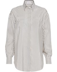 Brunello Cucinelli - Silk Striped Monili Shirt - Lyst