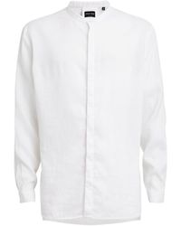 Giorgio Armani - Linen Collarless Shirt - Lyst