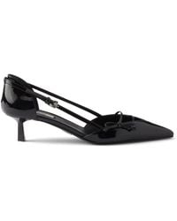 Prada - Patent Leather Open-Side Pumps 45 - Lyst