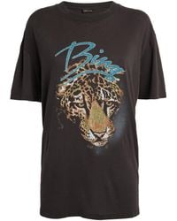 Anine Bing - Cotton Leopard Print Walker T-shirt - Lyst