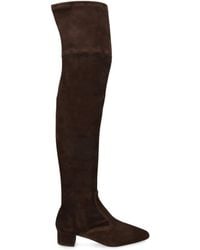 Aquazzura - Suede Remi Over-The-Knee Boots 35 - Lyst