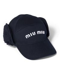 Miu Miu - Drill And Fleece Baseball Cap - Lyst