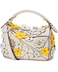 Loewe - X Paula's Ibiza Small Daisy-Embellished Puzzle Top-Handle Bag - Lyst
