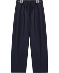 Loewe - Buckled Wide-Leg Trousers - Lyst