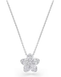 Graff - White Gold And Diamond Wild Flower Necklace - Lyst