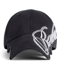 Balenciaga - Cursive Logo Baseball Cap - Lyst
