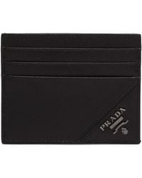 Prada - Saffiano Leather Card Holder - Lyst