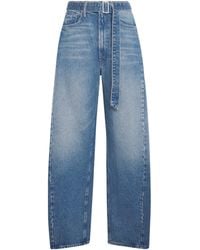 Mother - Belted The Spoonful Nerdy High-Rise Barrel Jeans - Lyst