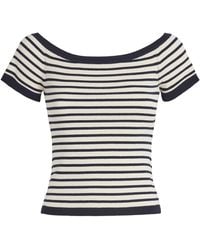 Maje - Striped Off-The-Shoulder Top - Lyst
