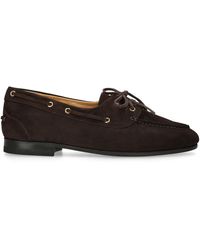 Bally - Suede Plume Boat Shoes - Lyst