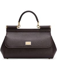 Dolce & Gabbana - Leather Sicily Top-Handle Bag - Lyst