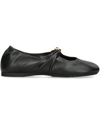 Loewe - Leather Pebble Soft Ballet Flats - Lyst