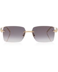 Cartier - Metal 06L001801 Rectangle Sunglasses - Lyst