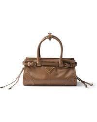 Prada - Mini Leather Bonnie Top-Handle Bag - Lyst
