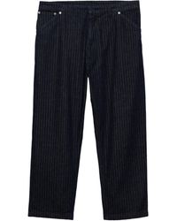Prada - Chevron Wide-Leg Jeans - Lyst