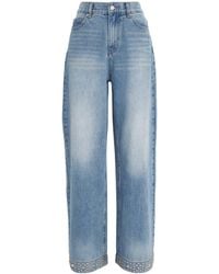 Sandro - Embellished Straight-Leg Jeans - Lyst
