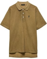 Prada - Cotton Garment-Dyed Slim Polo Shirt - Lyst