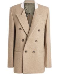 Victoria Beckham - Wool-Blend Double-Breasted Jacket - Lyst
