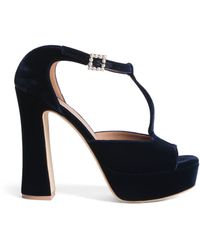 Malone Souliers - Velvet Nomi Heeled Sandals 125 - Lyst