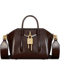 Givenchy - Leather Antigona Lock Toy Bag - Lyst