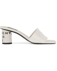 Givenchy - Leather Tape Heeled Mules 65 - Lyst