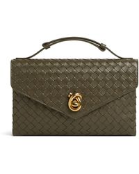Bottega Veneta - Lambskin Knot Lock Top-Handle Bag - Lyst