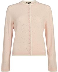 Maje - Wool-Blend Embellished Cardigan - Lyst