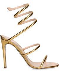 Rene Caovilla - Mirrored Leather Minimal Cleo Sandals 105 - Lyst