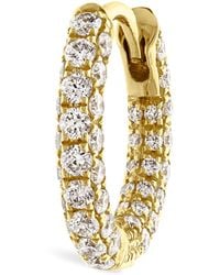Maria Tash - Diamond Five Row Pavé Single Hoop Earring - Lyst