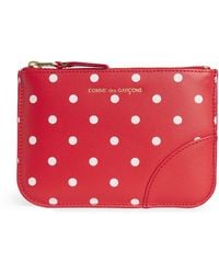 Comme des Garçons - Leather Polka-Dot Zipped Pouch - Lyst