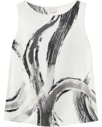 Marina Rinaldi - Silk Printed Blouse - Lyst
