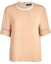 Fabiana Filippi - Embellished Crepe Blouse - Lyst