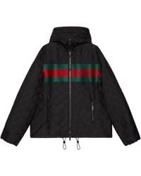 Gucci - Nylon Gg Hooded Jacket - Lyst