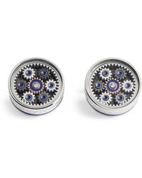 Tateossian - Palladium-Plated Septa Gear Cufflinks - Lyst
