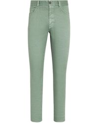 Zegna - Stretch-linen Roccia Slim Jeans - Lyst