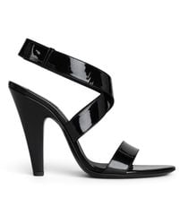 Alaïa - Patent Leather Cone Sandals 110 - Lyst