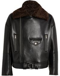 Nanushka - Leather-blend Bertin Biker Jacket - Lyst